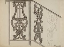 Iron Bannister, c. 1936. Creator: Edward L Loper