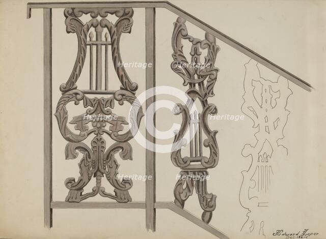 Iron Bannister, c. 1936. Creator: Edward L Loper.