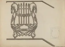 Iron Bannister, c. 1936. Creator: Edward L Loper