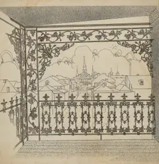 Iron Balcony, c. 1936. Creator: Lucien Verbeke