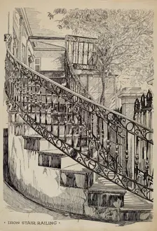Iron Balcony, c. 1936. Creator: Thomas Byrne