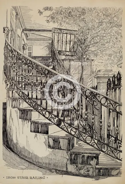 Iron Balcony, c. 1936. Creator: Thomas Byrne.
