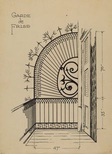 Iron Balcony Garde, 1935/1942. Creator: Al Curry