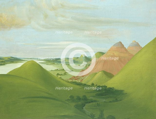 Iron Bluff, 1200 Miles above St. Louis, 1832. Creator: George Catlin.