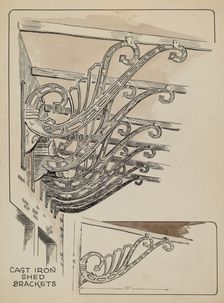 Iron Brackets, 1935/1942. Creator: Al Curry
