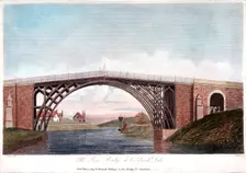 Iron bridge across the Severn at Ironbridge, Coalbrookdale, England, built 1779 (1809)