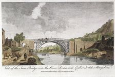 Iron bridge across the Severn at Ironbridge, Coalbrookdale, England, built 1779