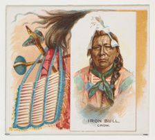 Iron Bull, Crow, from the American Indian Chiefs series (N36) for Allen & Ginter Cigarette..., 1888. Creator: Allen & Ginter