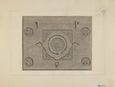 Iron Cellar Door, c. 1936. Creator: Edward L Loper
