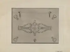 Iron Cellar Door, c. 1936. Creator: Edward L Loper