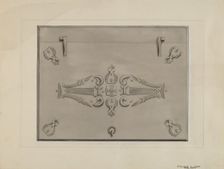 Iron Cellar Door, c. 1936. Creator: Edward L Loper