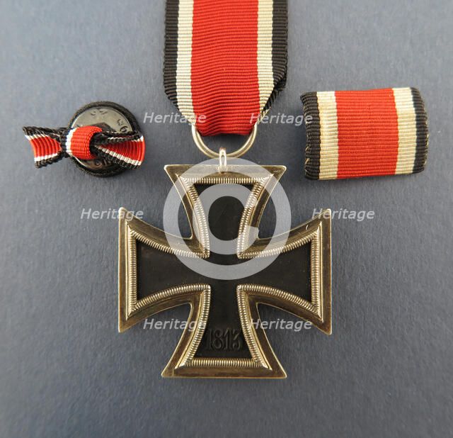 Iron Cross 2nd Class with Ribbon and Button, 1939.
