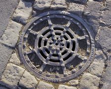 Iron drain cover made by Affleck, Prospect Works, Swindon, Wiltshire, 2006. Artist: Peter Williams