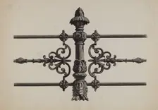 Iron Fence, c. 1936. Creator: Florence Huston