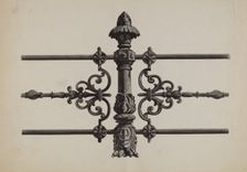 Iron Fence, c. 1936. Creator: Florence Huston