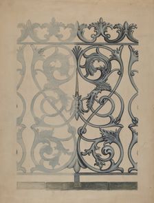 Iron Fence, c. 1937. Creator: Albert Eyth