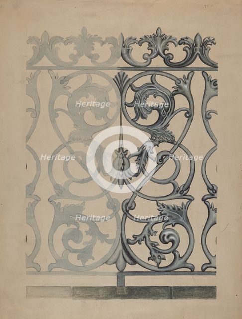 Iron Fence, c. 1937. Creator: Albert Eyth.
