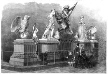 Iron figure castings by M. Ducel, of Paris, in the International Exhibition, 1862. Creator: Unknown