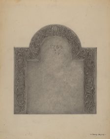 Iron Fireback, 1935/1942. Creator: Henry Meyers