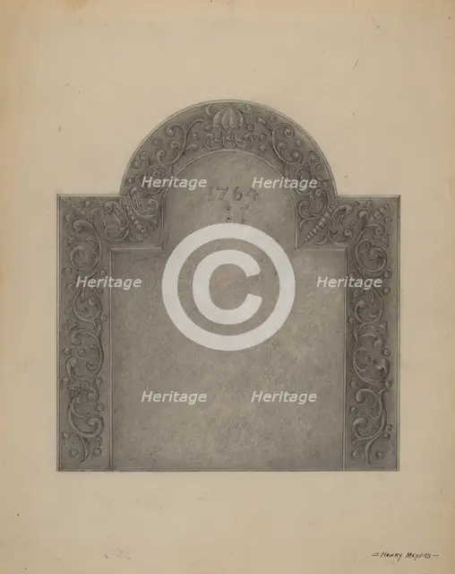 Iron Fireback, 1935/1942. Creator: Henry Meyers.