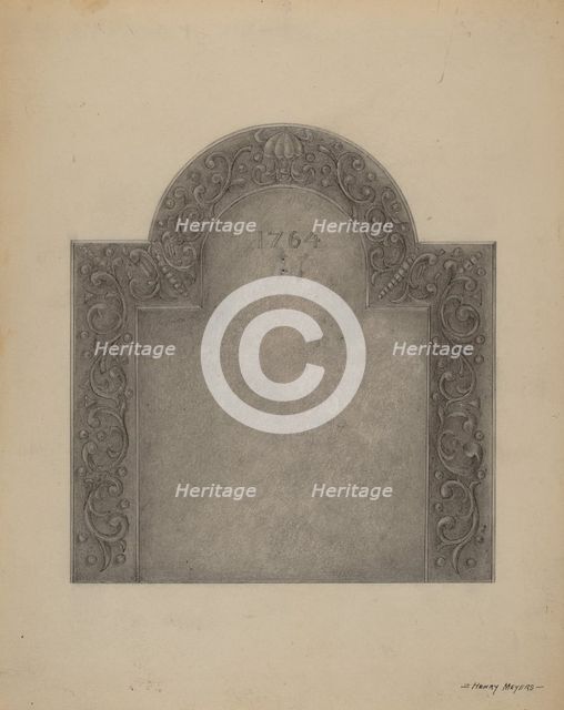 Iron Fireback, 1935/1942. Creator: Henry Meyers.