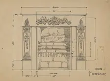 Iron Fireplace, c. 1936. Creator: Thomas Byrne