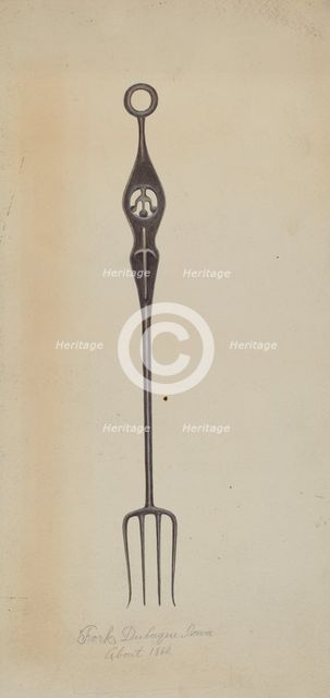 Iron Fork, c. 1937. Creator: Frank Eiseman.
