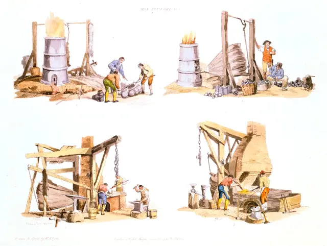 Iron foundry, 1802.  Creator: Unknown.