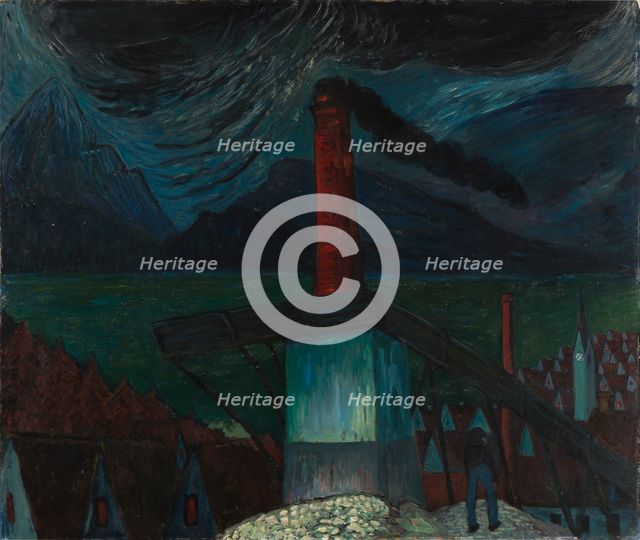 Iron Foundry in Oberstdorf, 1912. Creator: Werefkin, Marianne, von (1860-1938).