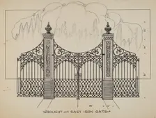 Iron Gates, c. 1936. Creator: Lucien Verbeke