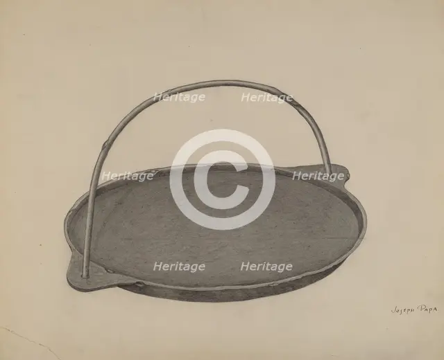 Iron Griddle, c. 1938. Creator: Joseph Papa.