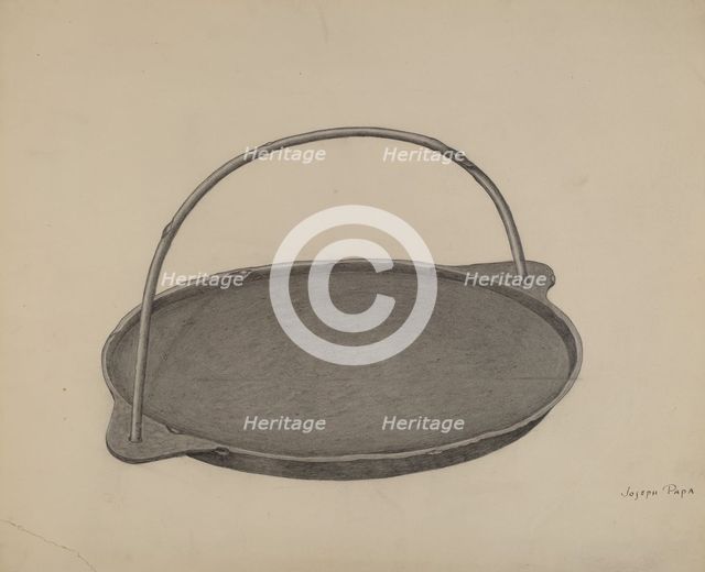 Iron Griddle, c. 1938. Creator: Joseph Papa.