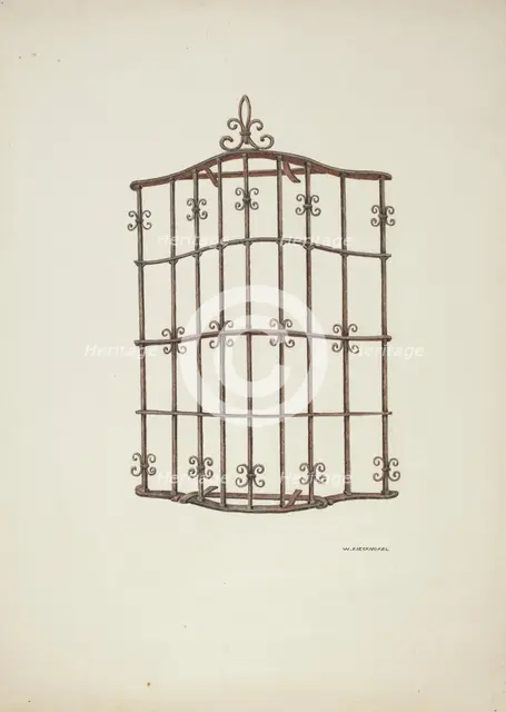 Iron Grille, 1941. Creator: William Kieckhofel.