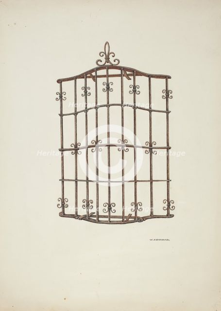 Iron Grille, 1941. Creator: William Kieckhofel.