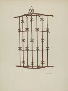 Iron Grille at Window, 1941. Creator: William Kieckhofel