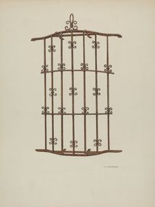 Iron Grille at Window, 1941. Creator: William Kieckhofel