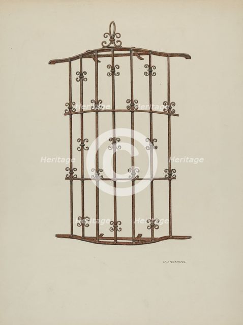 Iron Grille at Window, 1941. Creator: William Kieckhofel.