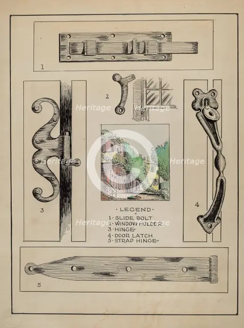 Iron Hardware, c. 1936. Creator: Al Curry.