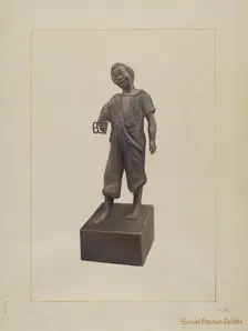 Iron Hitching Post, c. 1937. Creator: Samuel Fineman