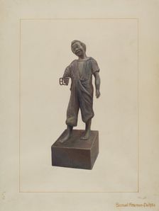Iron Hitching Post, c. 1937. Creator: Samuel Fineman