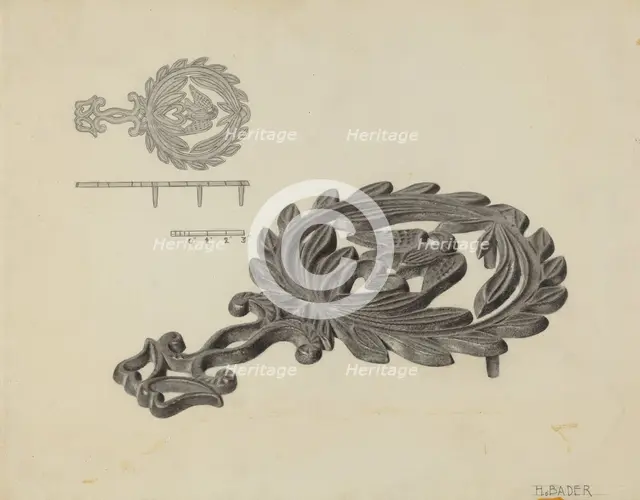 Iron Holder, c. 1937. Creator: Herman Bader.