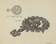 Iron Holder, c. 1937. Creator: Herman Bader