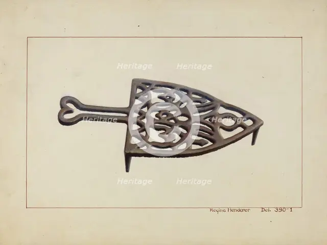 Iron Holder, c. 1938. Creator: Regina Henderer.