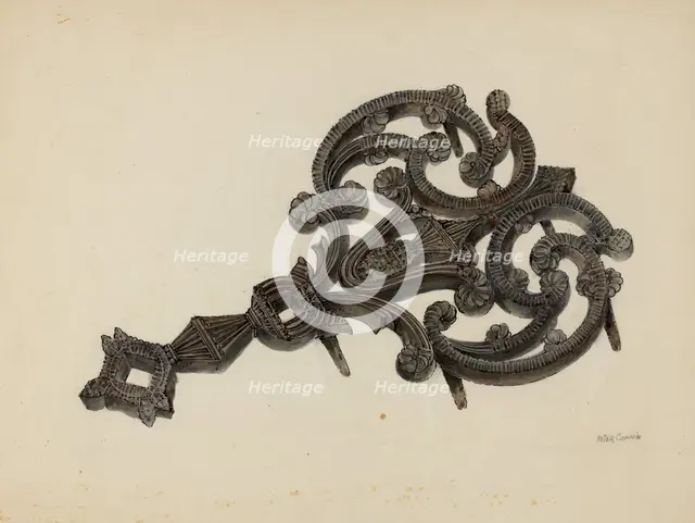 Iron Holder, c. 1940. Creator: Peter Connin.