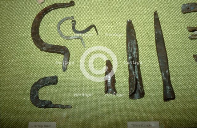 Iron Implements from the Celtic, Iron Age, Oppidum at Manching, Germany, 1st century BC. Artist: Unknown.