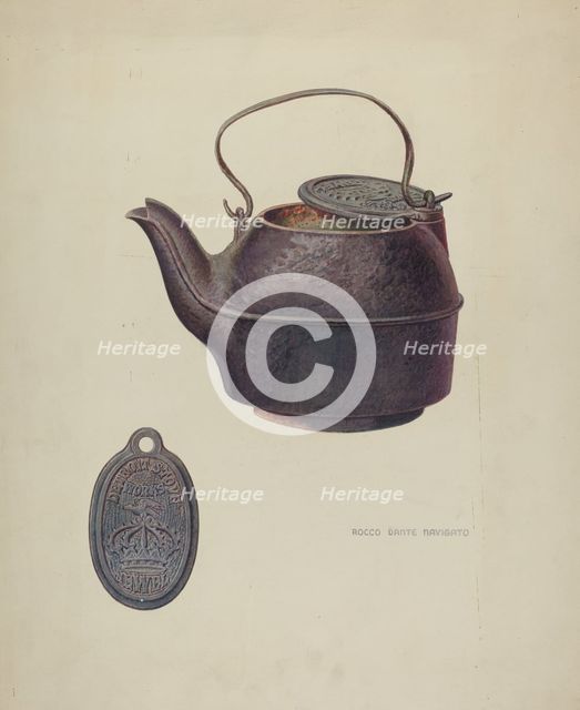 Iron Kettle, c. 1938. Creator: Rocco Navigato.