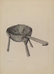 Iron Ladle, c. 1941. Creator: Genevieve Jordan