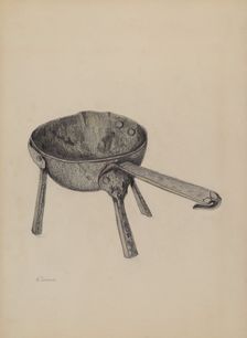 Iron Ladle, c. 1941. Creator: Genevieve Jordan