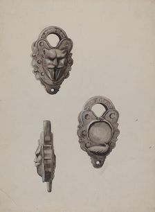 Iron Lock, c. 1937. Creator: Majel G. Claflin