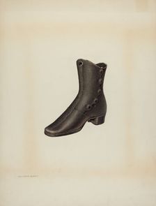 Iron Mannequin Shoe, c. 1938. Creator: Wellington Blewett